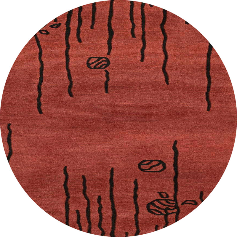 Abstract Indoor Rug, Round 7'