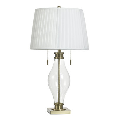 Lampe de table Lucienne en verre bullé