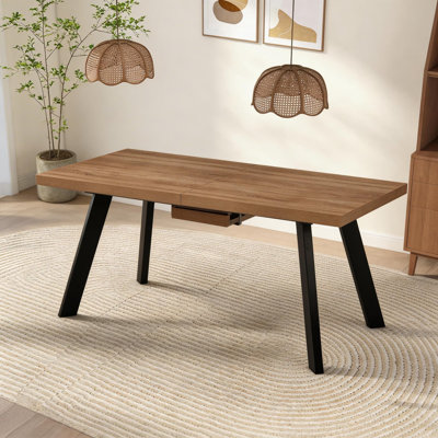 Extendable Metal Base Dining Table