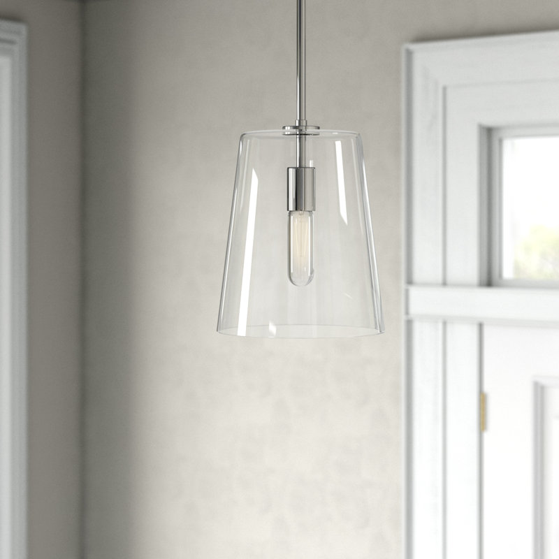 Selena 1 - Light Single Pendant, Light Silver, 11.38" H x 9" W x 9" D