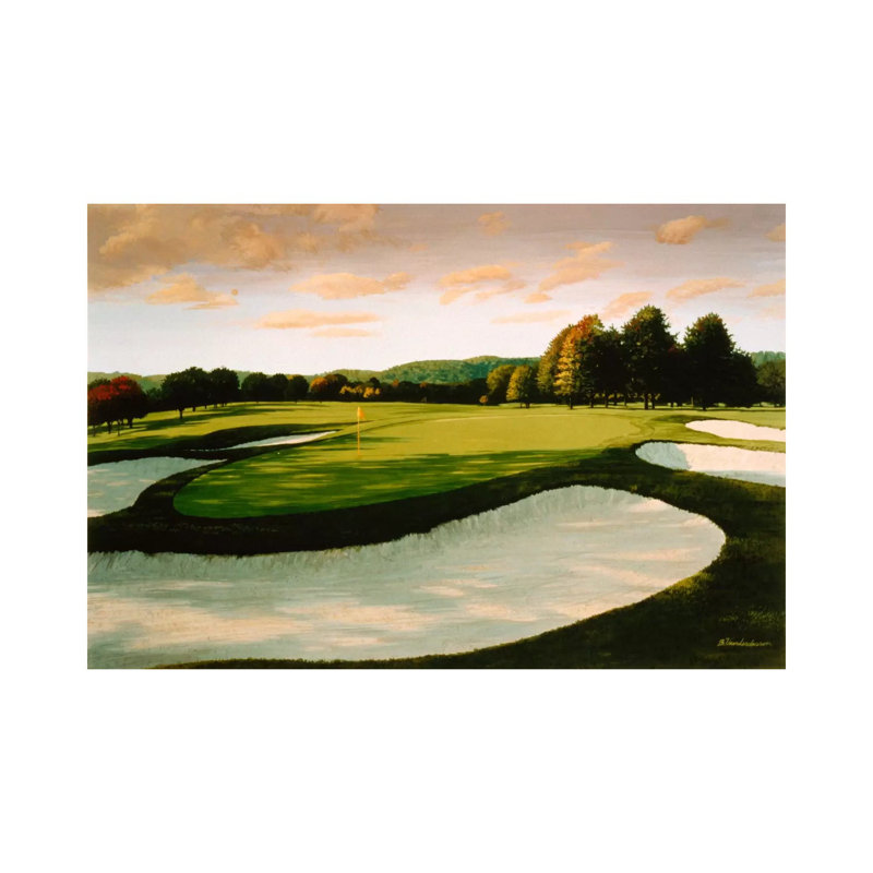 Golf Course 8 by William Vanderdasson - Painting on Canvas, 20.32 cm H x 30.48 cm W, Wrapped Canvas