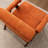 Mid Century Upholstered Arm Accent Chair with Solid Wood Legs-794545703