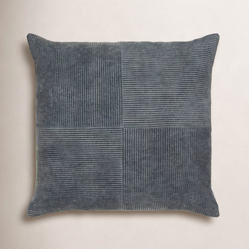 Selma Down Reversible Throw Pillow, 18" x 18", Charcoal