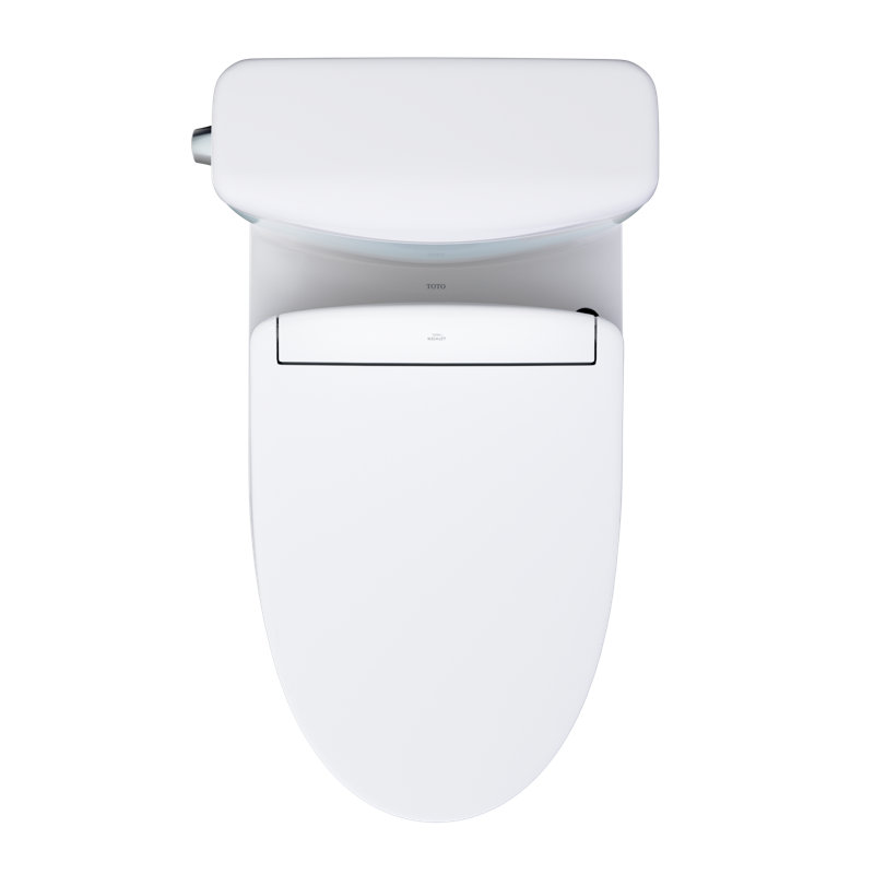 TOTO® WASHLET®+ Aquia IV® Cube Two-Piece Elongated Dual Flush 1.28 and 0.9 GPF Toilet with S5 Bidet Seat, Cotton White - MW4363446CEMFGN#01