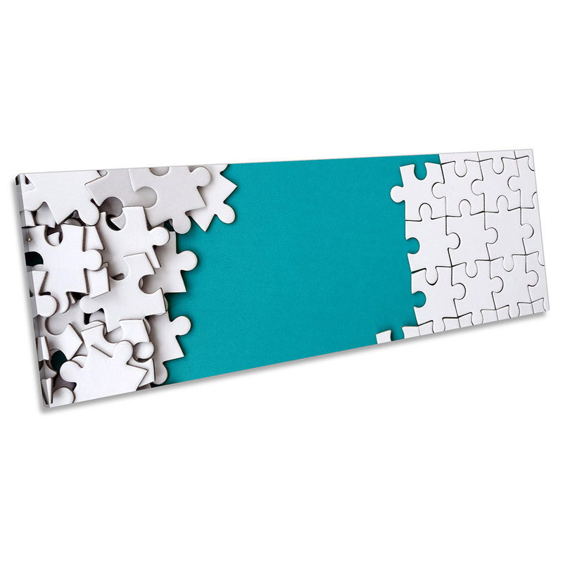 Jigsaw Puzzle Modern - Wrapped Canvas Panoramic Print, 60.96cm H x 182.88cm W