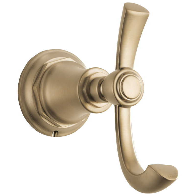 Rook® Double Robe Hook, Luxe Gold