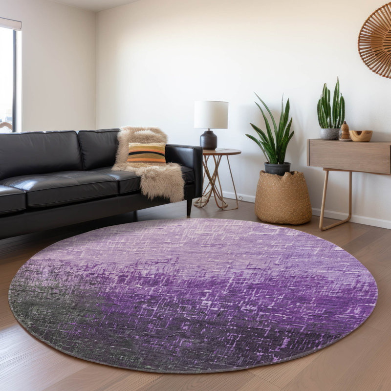 Tapis de qualité supérieure Corum AMF1066 lavable à la machine, Rond 8 pi