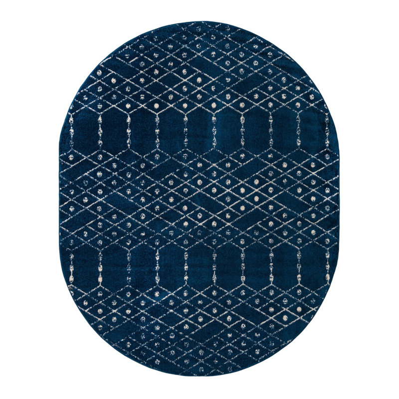 Lenwood Geometric Indoor Rug, Oval 7'10" x 10'
