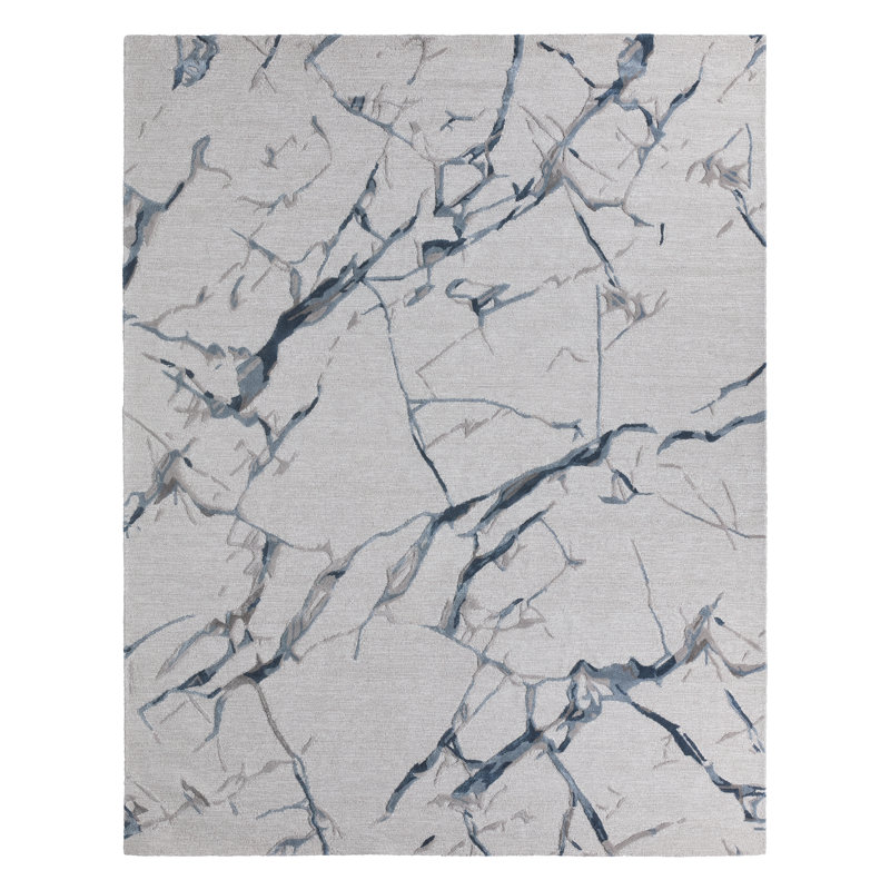 Tapis taupe clair / gris / bleu Andwele, Rectangle 13 pi x 18 pi