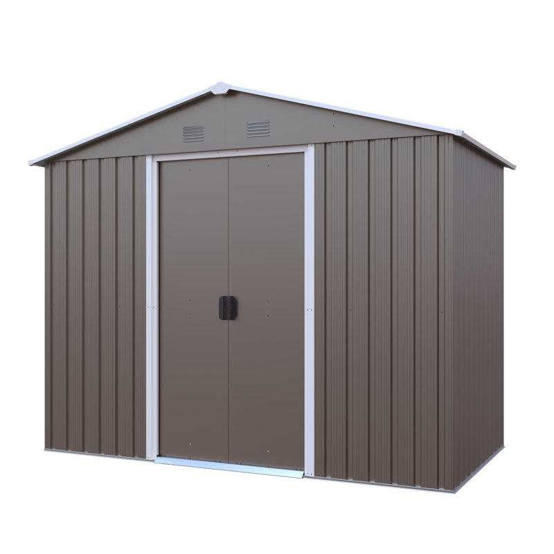 Remise de rangement extérieure en métal 8 pi x 4 pi