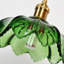 Applique murale en laiton à bras courbé avec abat-jour réglable et abat-jour en verre vert laiteux-1439463838