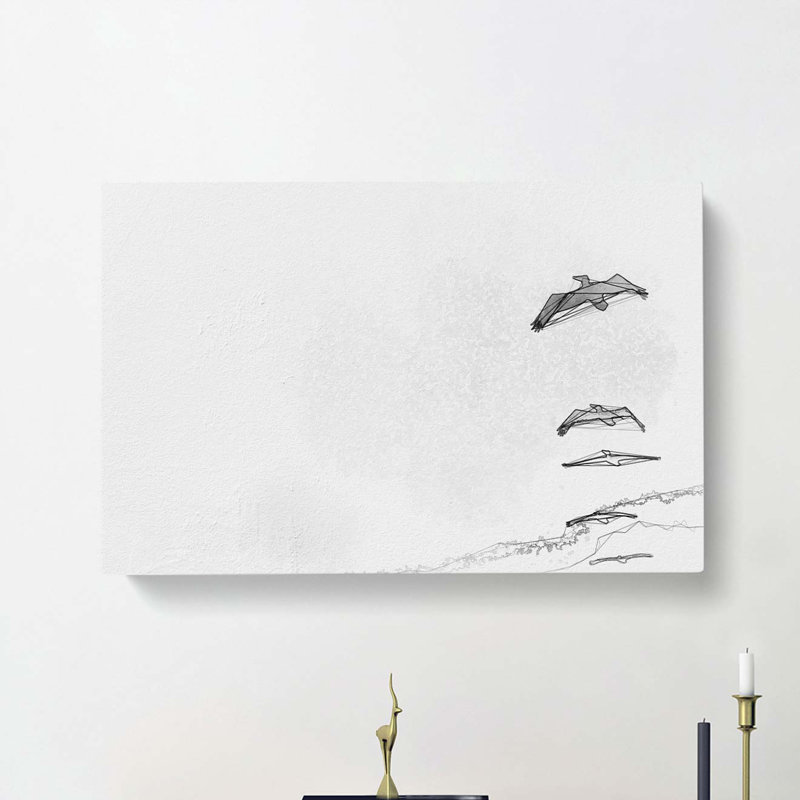 Pelican Formation In Abstract - Wrapped Canvas, 40cm H x 60cm W x 3cm D