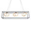 Sinclair 42.25" LED 3 Light Linear Pendant 3000K in Black/Gold Leaf