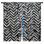 Rideau noir et blanc à motif de chevrons obscurcissant et obscurcissant - 2 panneaux