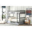 Lit superposé Twintwin avec deux tiroirs de rangement - gris pour une chambre à coucher élégante et polyvalente