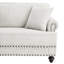 82 po en chenille 2 places avec clous et 82 po, blanc