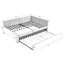 Lit de jour double avec canapé-lit capitonné rembourré, structure de canapé-lit avec dossier confortable et accoudoirs, velours (79,5 po x 58 po x 25 po)
