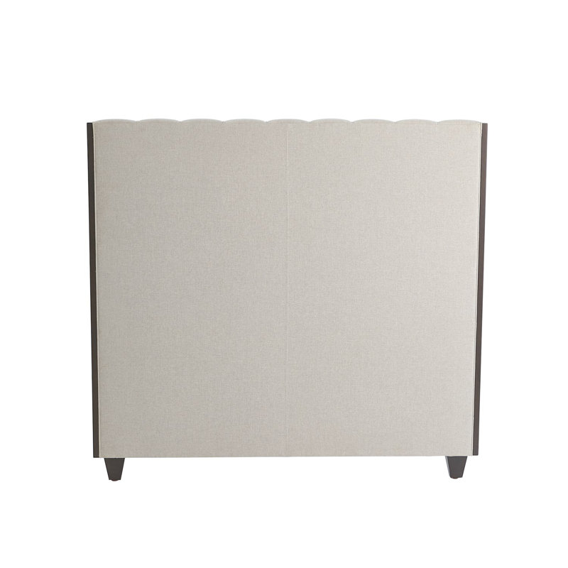 Channel Upholstered Bed, King, Light Gray