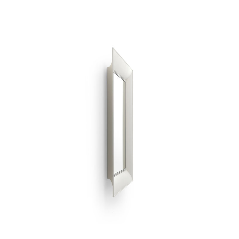 Ghost Flat Metallic Polycarbonate Wall Mirror, White