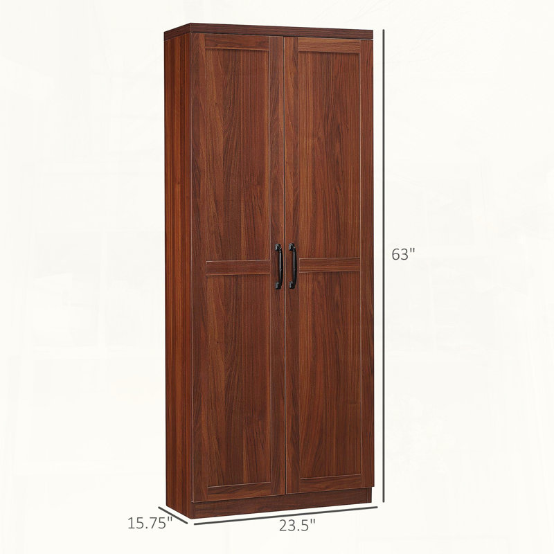 Garde-manger à deux portes avec tablettes réglables, Brown