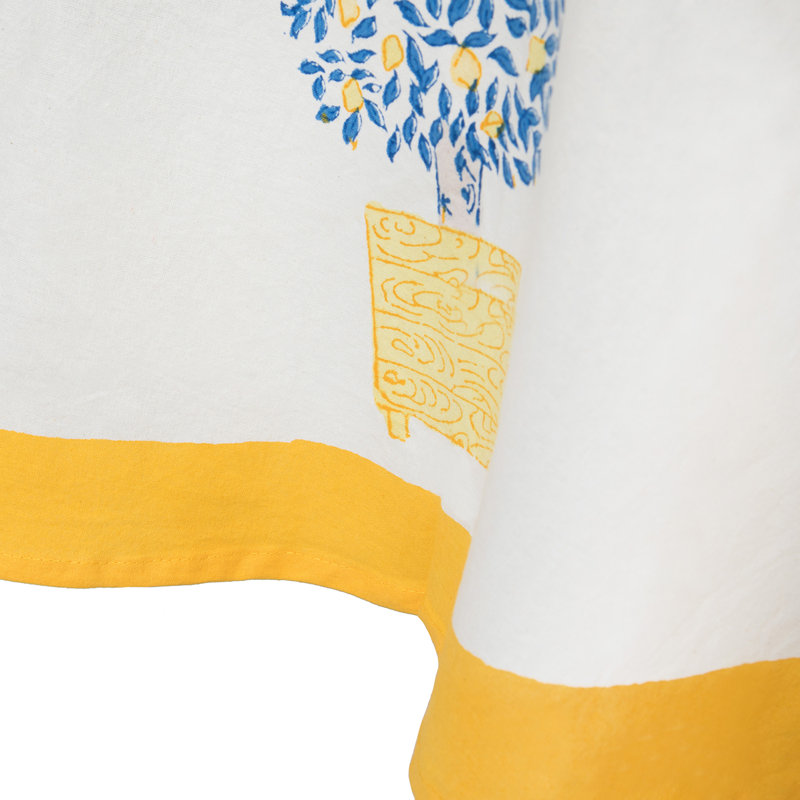 Lemon Tree Handmade Floral Tablecloth