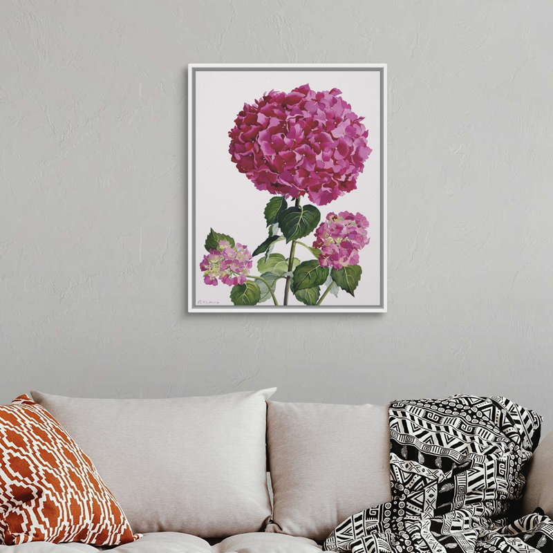 Hydrangea, art mural sur toile, Toile tendue, H 45 po x l 36 po x P 1,25 po
