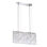Selene 4 Light 27in x 11in Pendant in Polished Stainless Steel with Clear Optic Crystals