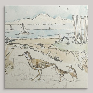 «Coastal Breeze douzième» Anne Tavoletti, impression, H 30 po x l 30 po x P 1,5 po, Toile