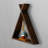 Triangle Solid Wood Floating Shelf with Adjustable Shelves
