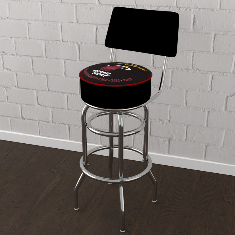 Swivel Upholstered Counter Stool with Metal Frame