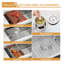 Évier de cuisine encastré à simple cuve en acier inoxydable 16G avec planche à découper L 33 po x l 19 po, grille inférieure en acier inoxydable, support à roulettes