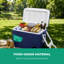 Royalford Ice Cooler Box 45L Camping Picnic Insulated Food Container-Ice Box Lock Lid with Carry Handle, Trolley and Wheels Leakproof Design Travel Insulated Hot Box/Cold Freezer Box-98930938