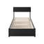 Norla Twin XL Wood Platform Bed with Footboard and Twin XL Trundle, White-113674725-113674728