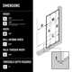 Divide 34" W x 74" H Fixed Framed Shower Screen with 3/8" Striped Glass