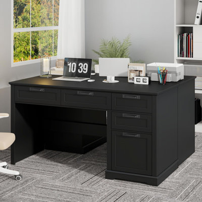 Bureau à la maison 55 po avec tiroir classeur