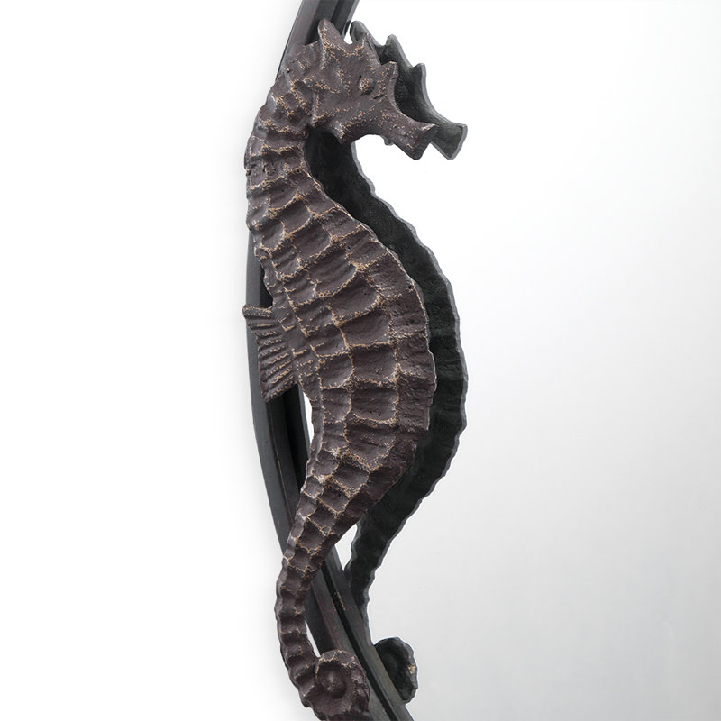 Seahorse and Sea Life Round Wall Mirror