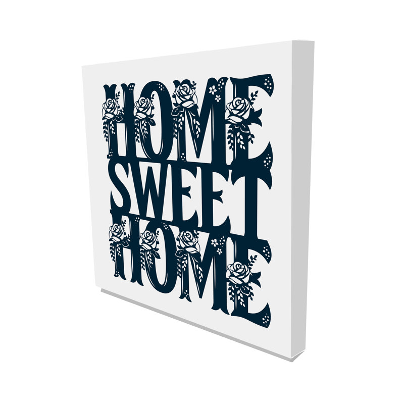 Home Sweet Home - Wrapped Canvas Print, 46 cm H x 46 cm W
