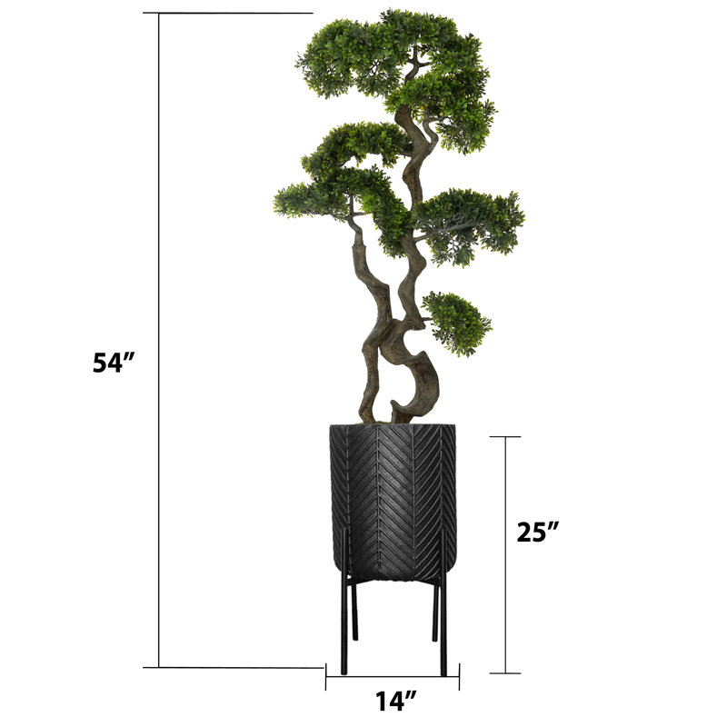 Houston 60.5'' Faux Bonsai Tree in Planter
