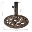 Base de parasol de marché ronde en fonte Rose Blossom 17 lb - Bronze-883274598