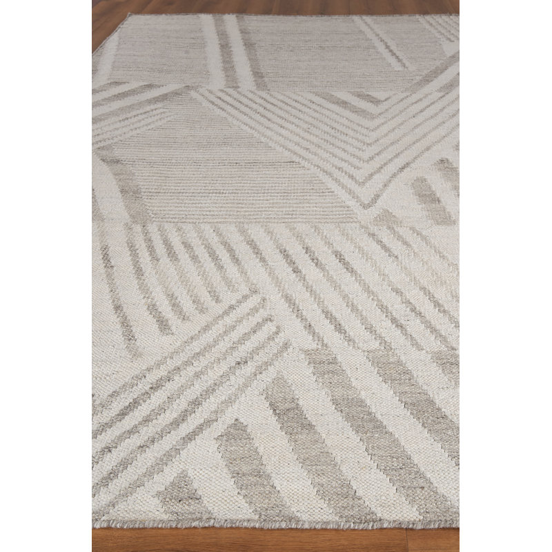 Scandinavian Wool Geometric Area Rug, Rectangle 10' x 14'
