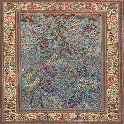 Tapis oriental bleu / brun