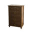 Commode 5 tiroirs cannelée en métal noyer 5 tiroirs Modern-486567948
