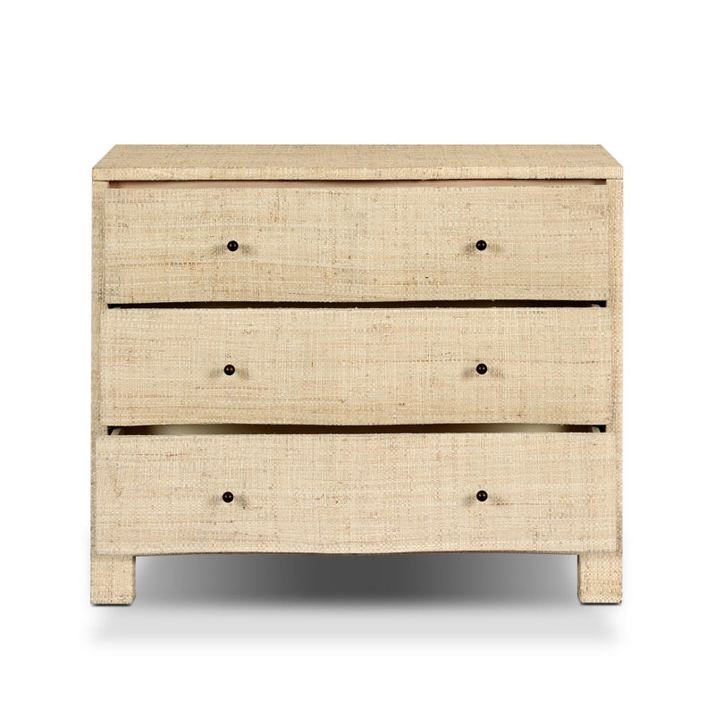 Hollis 3 - Drawer Solid Wood Nightstand
