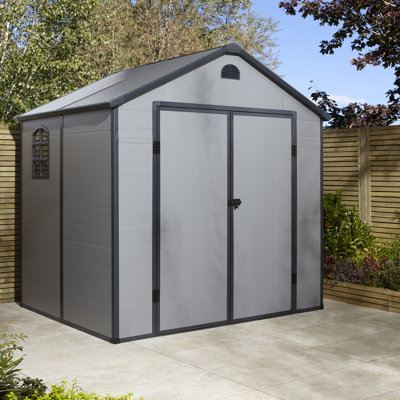Airevale 8X6 Plastic Apex Shed Light Grey