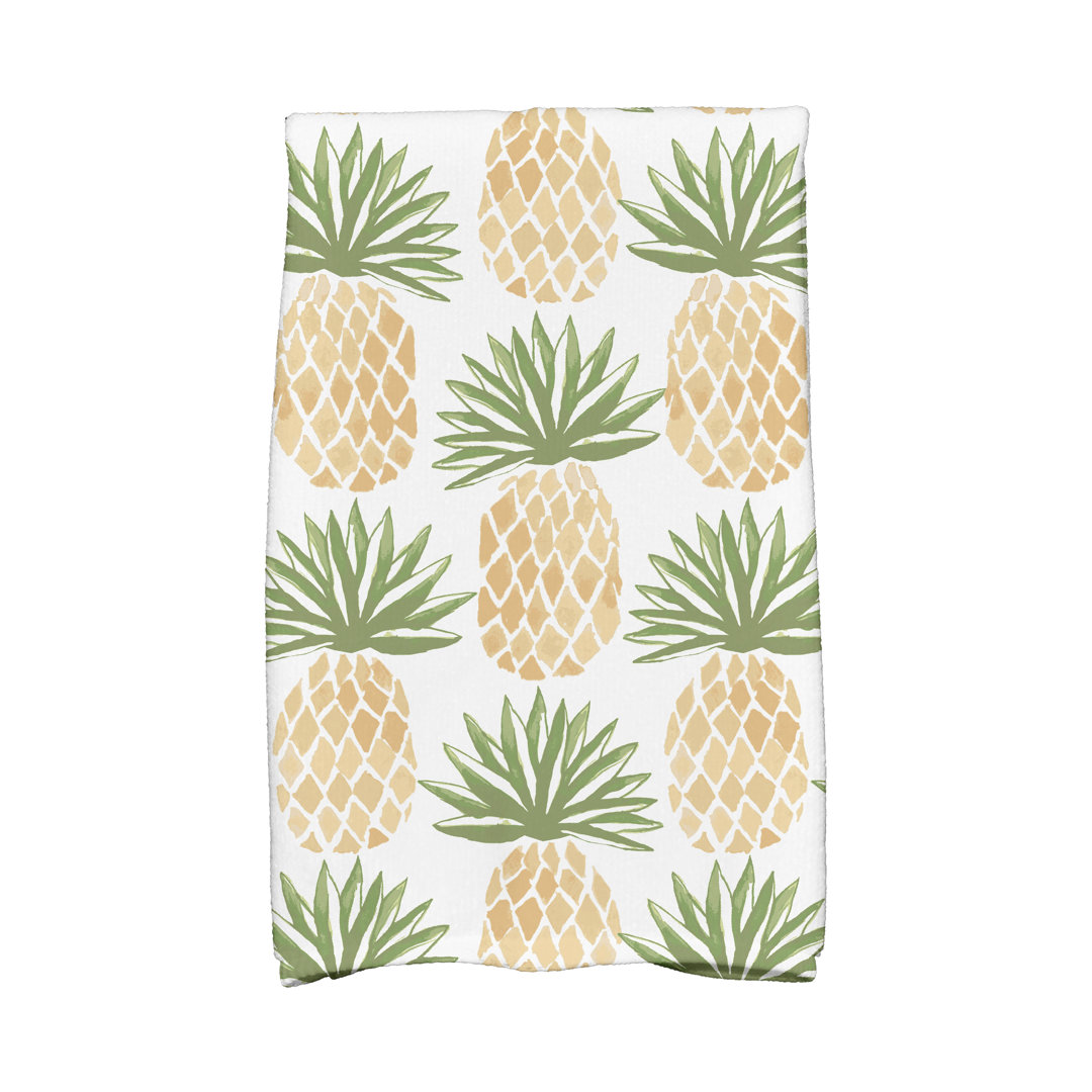 Pineapples Poly Twill Kitchen Towel Bay Isle Home™