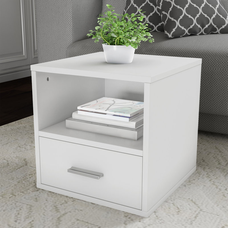 Table de bout empilable Danaya, Blanc
