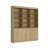 78.7''h X 71'' W Bookcase With 3-cabinet And 4-layer Shelf-810411950