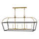 Tate 6-Light Chain-Hung Two-Tone Linear Chandelier