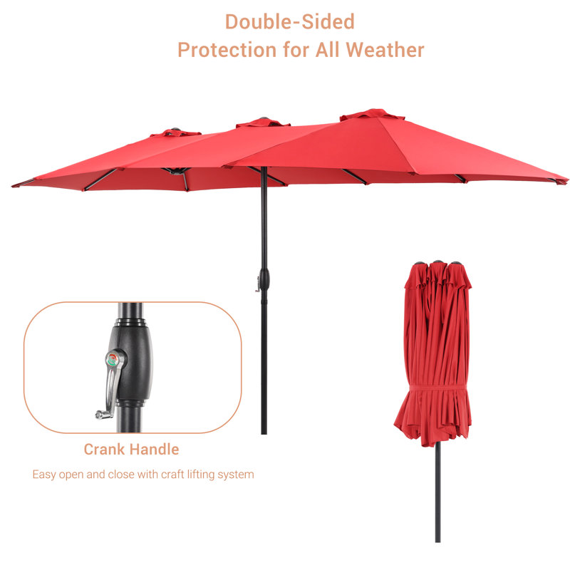 Parasol de marché 108 po Sabrie, Rouge piment