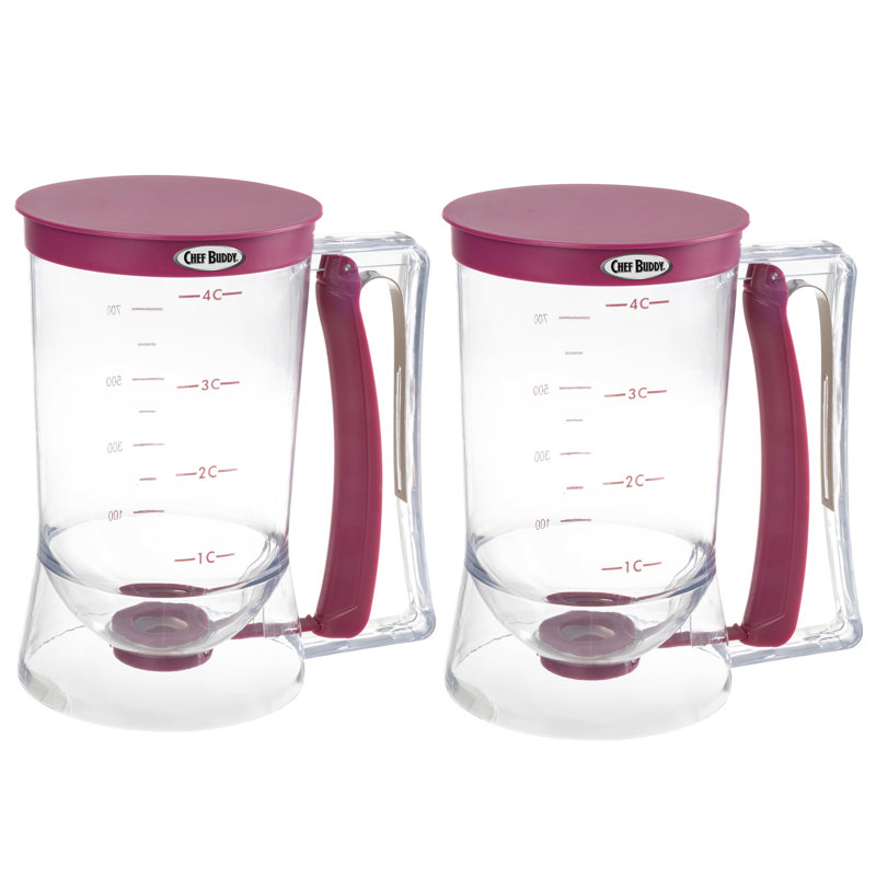 Pancake Batter Dispenser Set of 2 - Batter Dispenser with Squeeze Handle